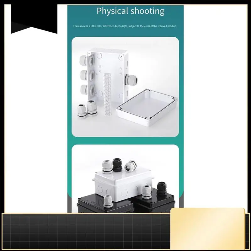 

Waterproof Junction Box Outdoor Terminal Box Plastic Power Seal Box ABS Black 1Set-N37R