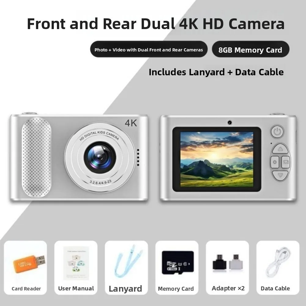 

44MP 4K Digital Camera 4400W Pixel 8x Zoom High-definition Photography Camera Compact Design Double Lens Entry-level Camera