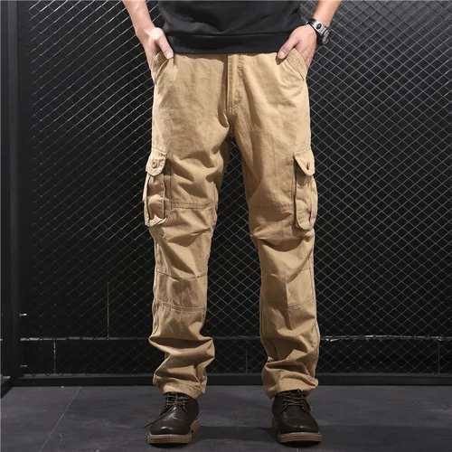 Imagen 2 del producto Pantalones de camuflaje para hombre, pantalones de senderismo, trabajo de carga, pantalones deportivos al aire libre, ropa informal estilo Hip Hop, pantalones tácticos
