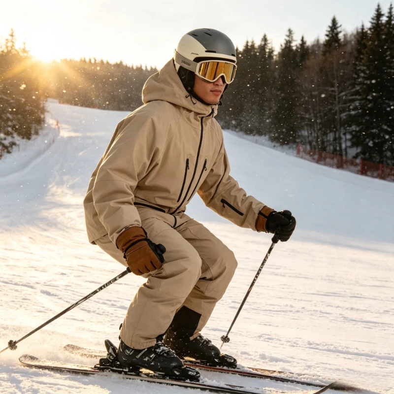 Neue Skijacke für Paare Outdoor-Snowboard-Kostüm Erwachsenen-Winterkleidung Alpinsport Wasserdichte Winddichte Ski-Hoodie-Mäntel – Detail 16