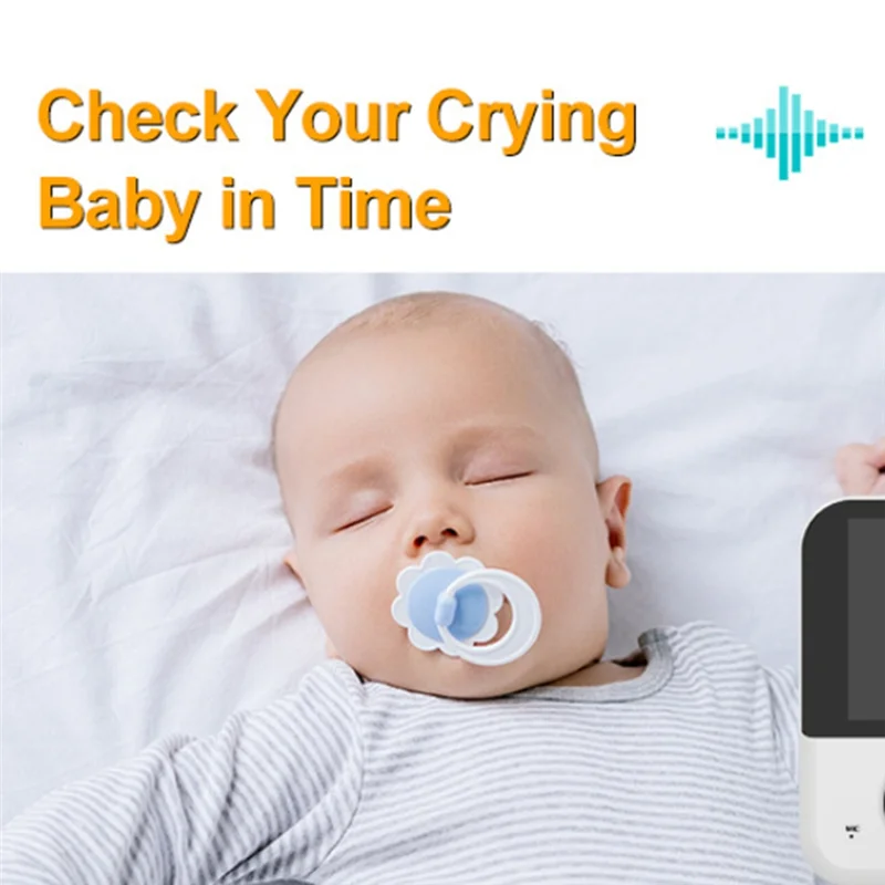 ABKN-Video Baby Monitor, Baby Caregiver, 4.3Inch IPS Screen Baby Camera Monitor Lullaby Feeding Alert,720P