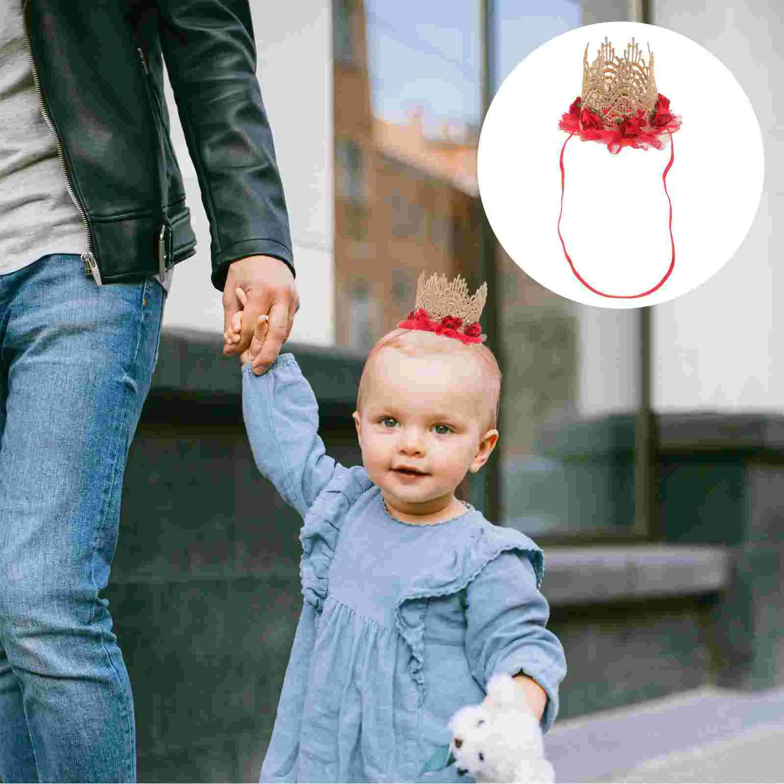 

Baby Hair Accessories for and American Kids Crown Red Newborn