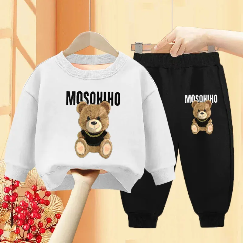 Mother Kids Boy Sets Spring Autumn Children Clothing 2pcs Fashion Girl Outfits Baby Clothes Child Hoodie Cotton Trousers Suits