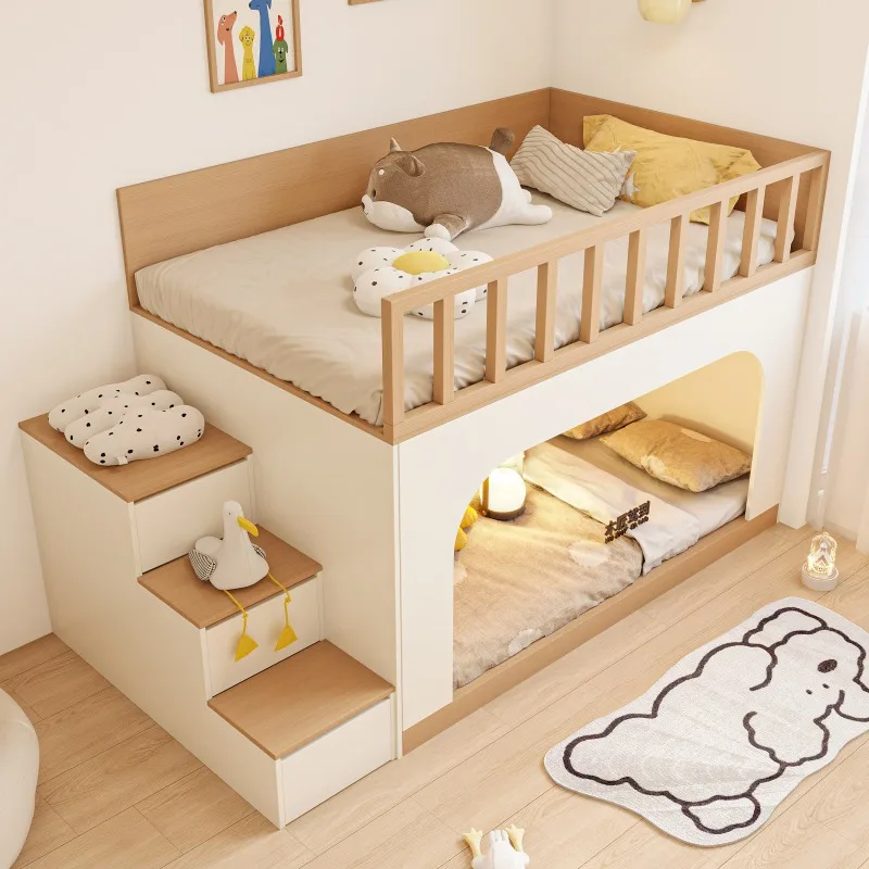 Room half-height bed solid wood bed empty small apartment multi-functional combination bed secret base tatami