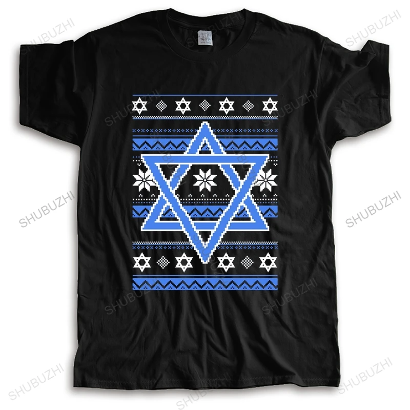 Fashion brand t shirt mens loose Hannukah Nights Ugly Holiday Sweater Star Of David T-Shirt Jewish Gift Idea Cotton Short Sleeve