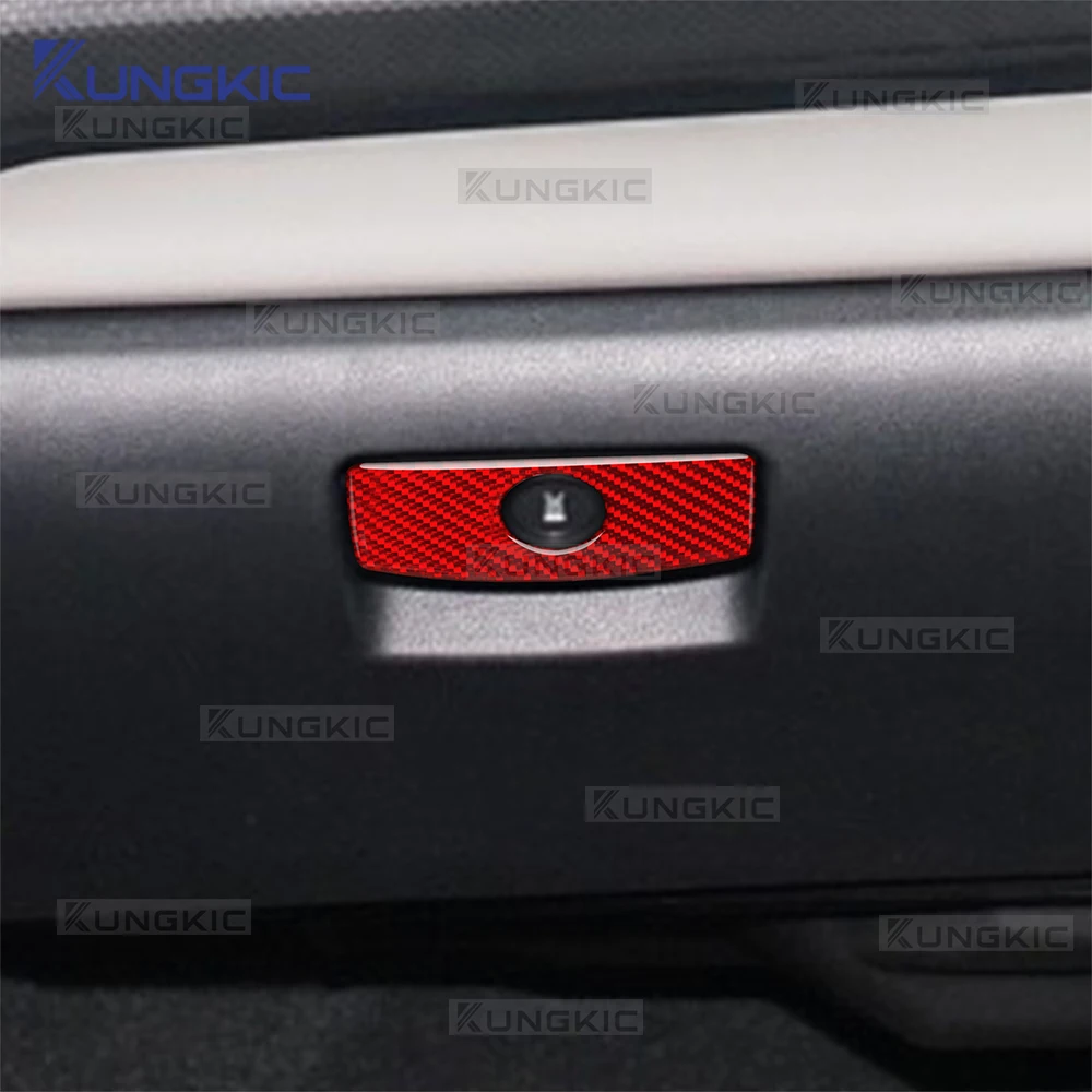 For Subaru Forester SK 2019 2020 2021 2022 2023 2024 Real Soft Carbon Fiber Car Passenger Co-Pilot Box Switch Trim Sticker view 6