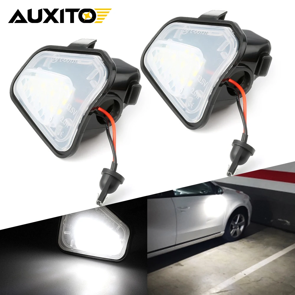 2Pcs CANbus Led Under Side Mirror Puddle Light for VW Volkswagen Passat B7 CC Scirocco EOS Santana
