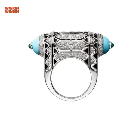 WINKIN WINSIN Brand MST 925 Sterling Silver Rings For Women Lab Grown Gemstones High Carbon Diamond Ring Jewelry