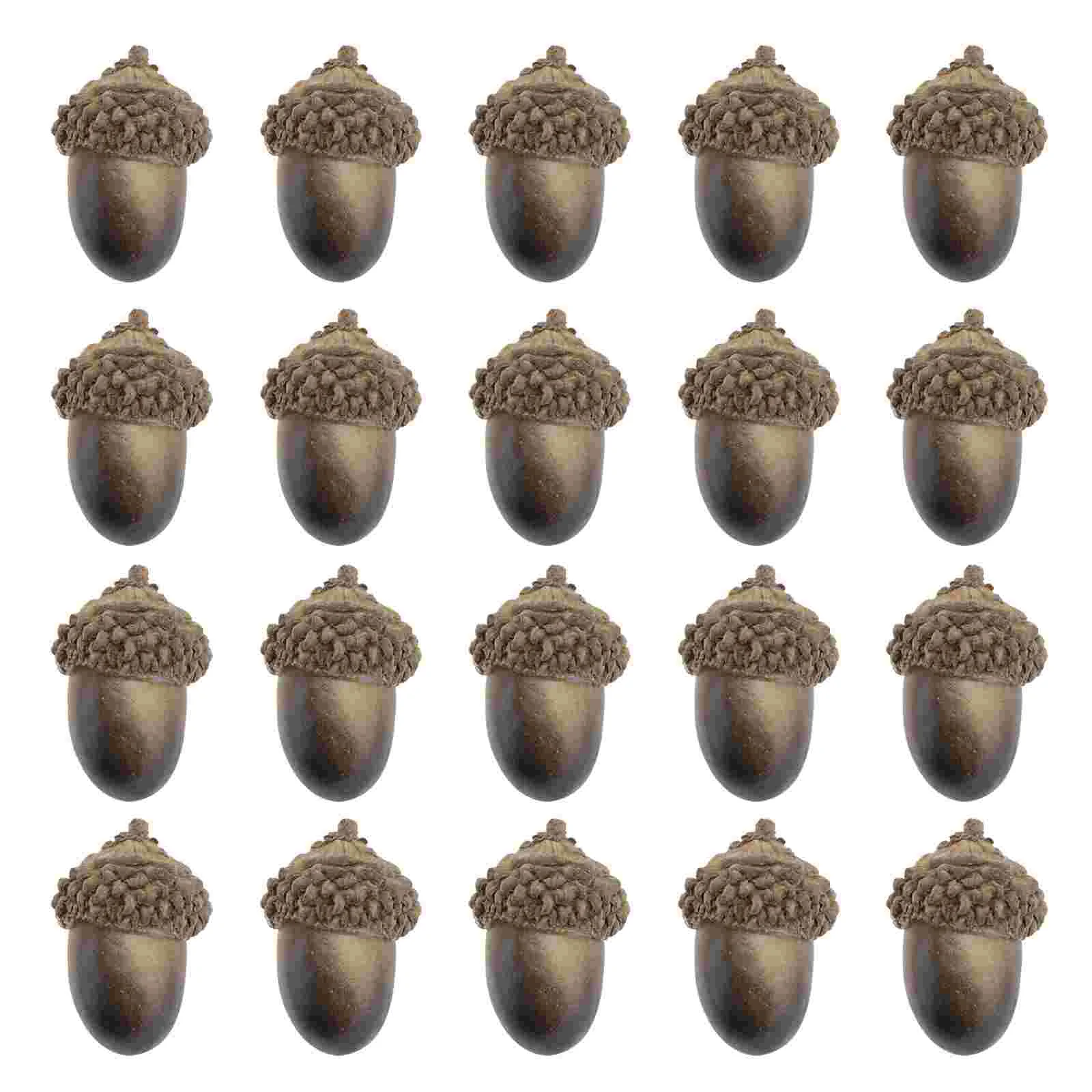 20 Pcs Acorn Ornaments Artificial Acorns Christmas Decorations Nut Decorative Nuts