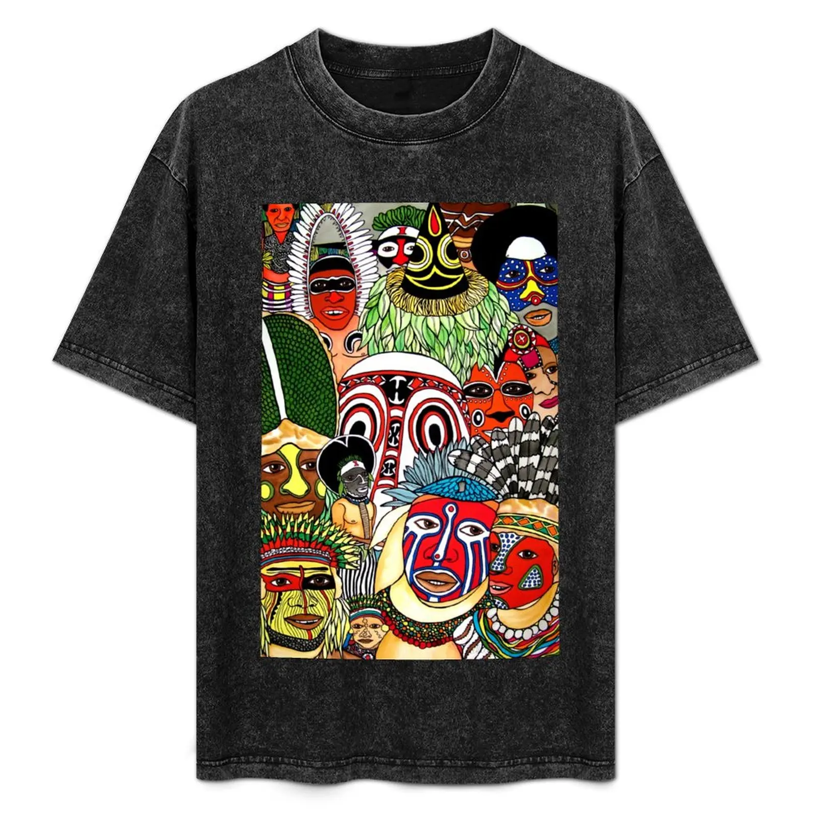 

#258 - Unique PNG Culture I - Artist Nathalie Le Riche T-Shirt summer top heavyweights korean fashion clothing for men