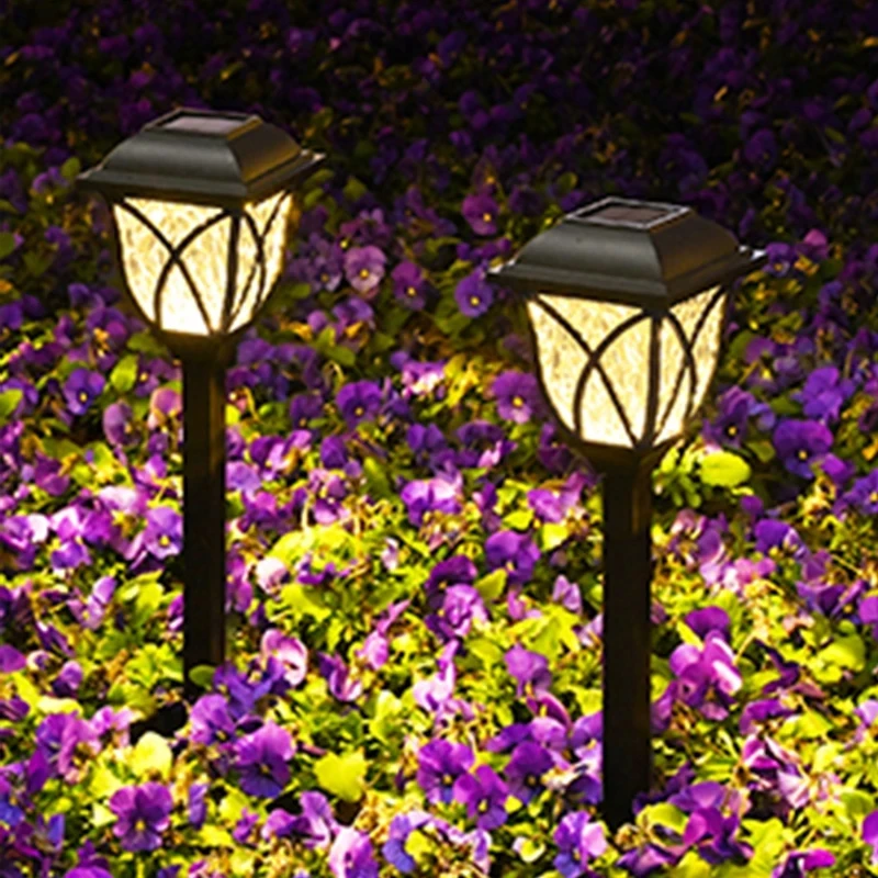 Impermeável LED Solar Lights, Bright Lawn Yard Lights, Outdoor Pathway Lights, Landscape Path Lights, 1 Pack