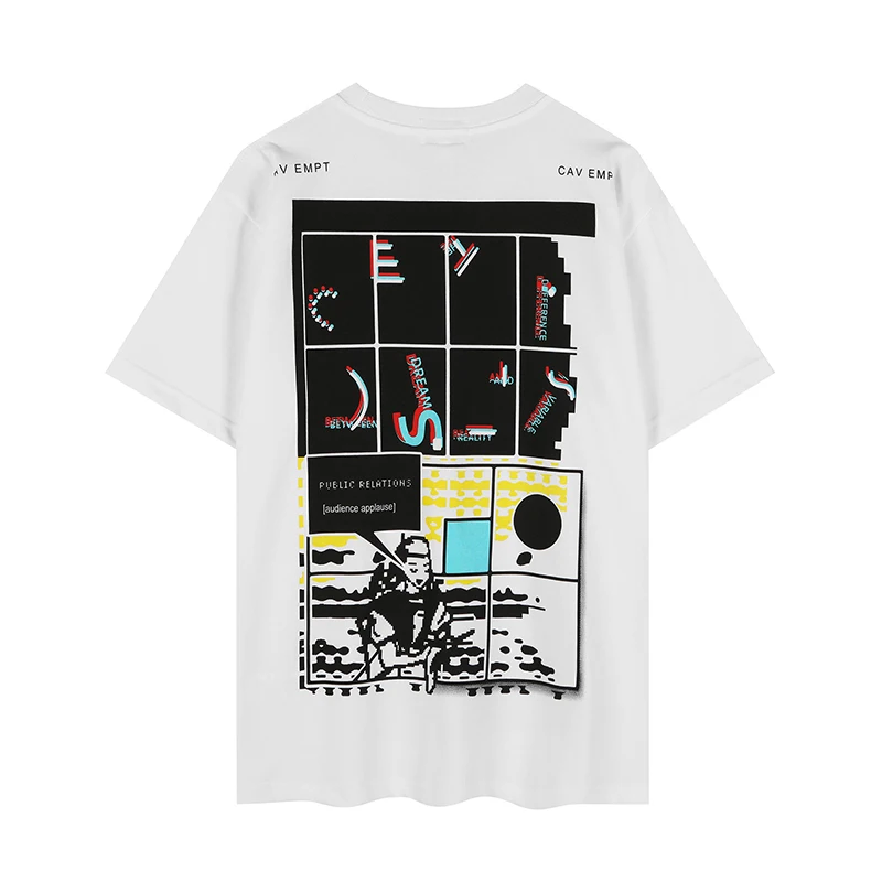Cav Empt CE TEE 26SS Japanese Streetwear Comic Print Men Women Short Sleeve T-Shirt