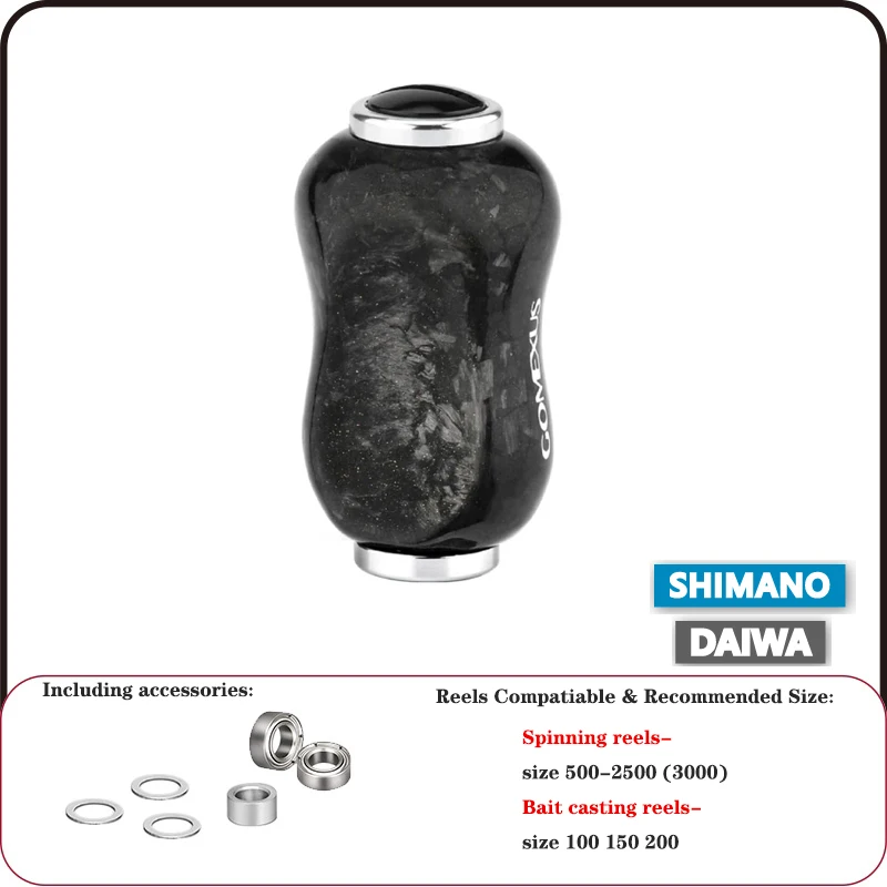 Gomexus Carbon Rollenkraftknopf 20mm F22 für Shimano Exsence Curado DC Daiwa Exist Luvias LT 1000-4000 – Detail 2