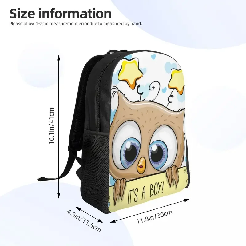 Mochilas Kawaii con estampado de búho para hombre y mujer, morrales impermeables con estampado de animales, para Colegio y colegio