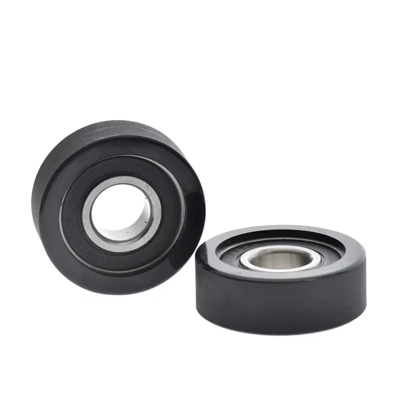 

soft rubber PU flat bearing pulley, pressure wheel, guide wheel 6002,1Pc Inner diameter 15,