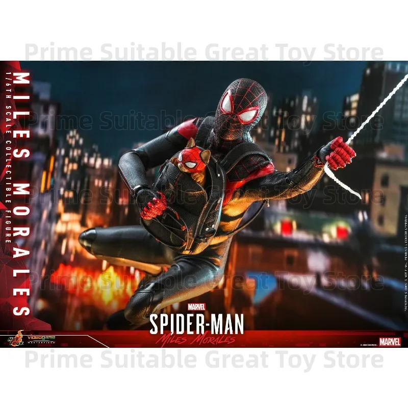 【In Stock】Original HOTTOYS 1/6 VGM46 Spider-Man Miles Morales Red and Black Suit Action Figure Gift&Collection
