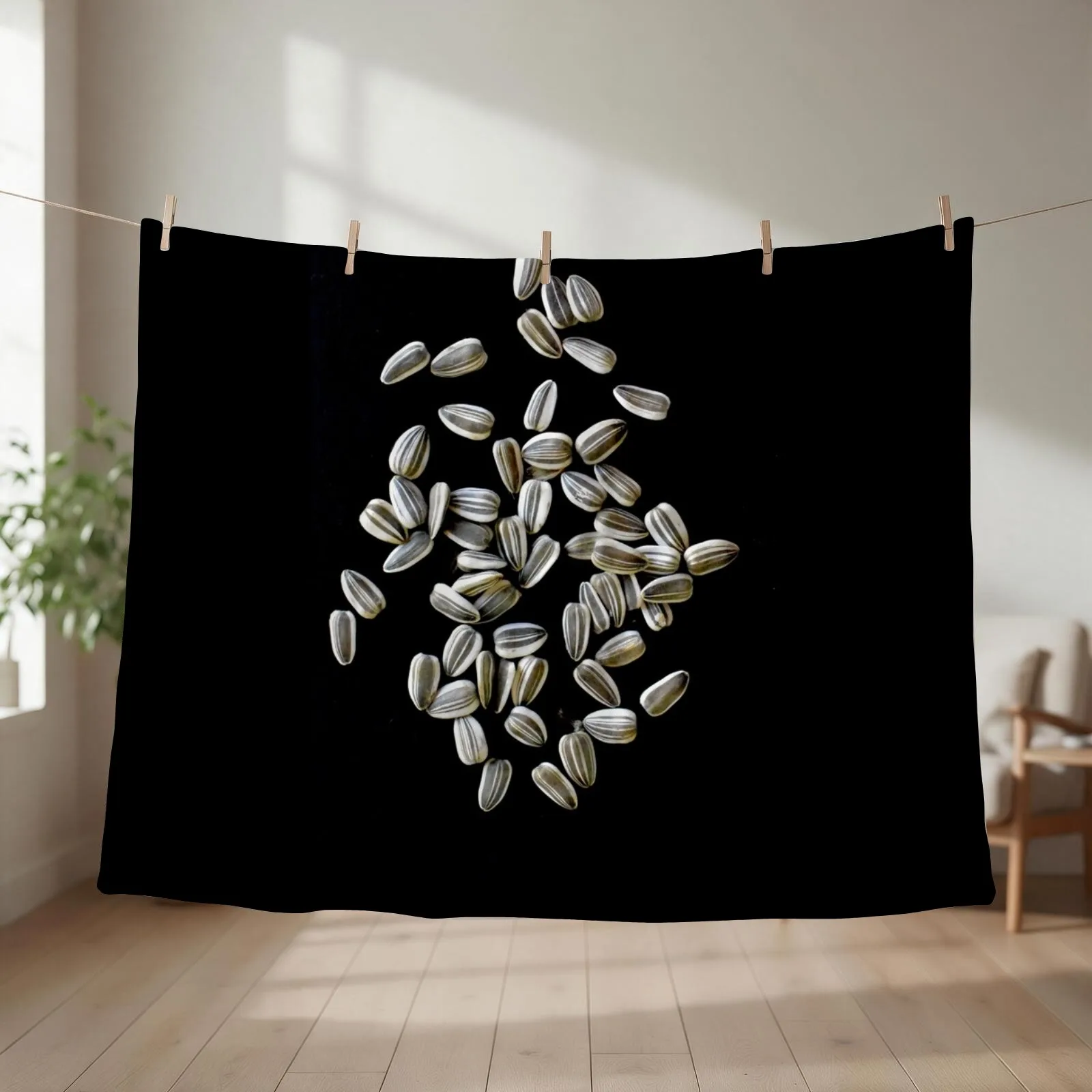 Sunflower seeds Throw Blanket Custom manga halloween Retros Blankets