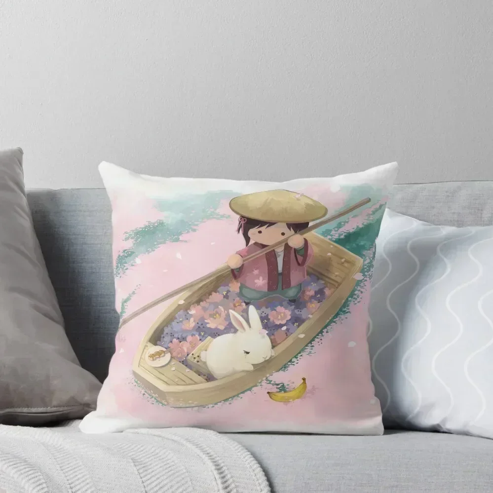 

Sakura River Throw Pillow Christmas Pillow Cases Embroidered Cushion Cover Luxury Pillow Cover Covers For Sofas