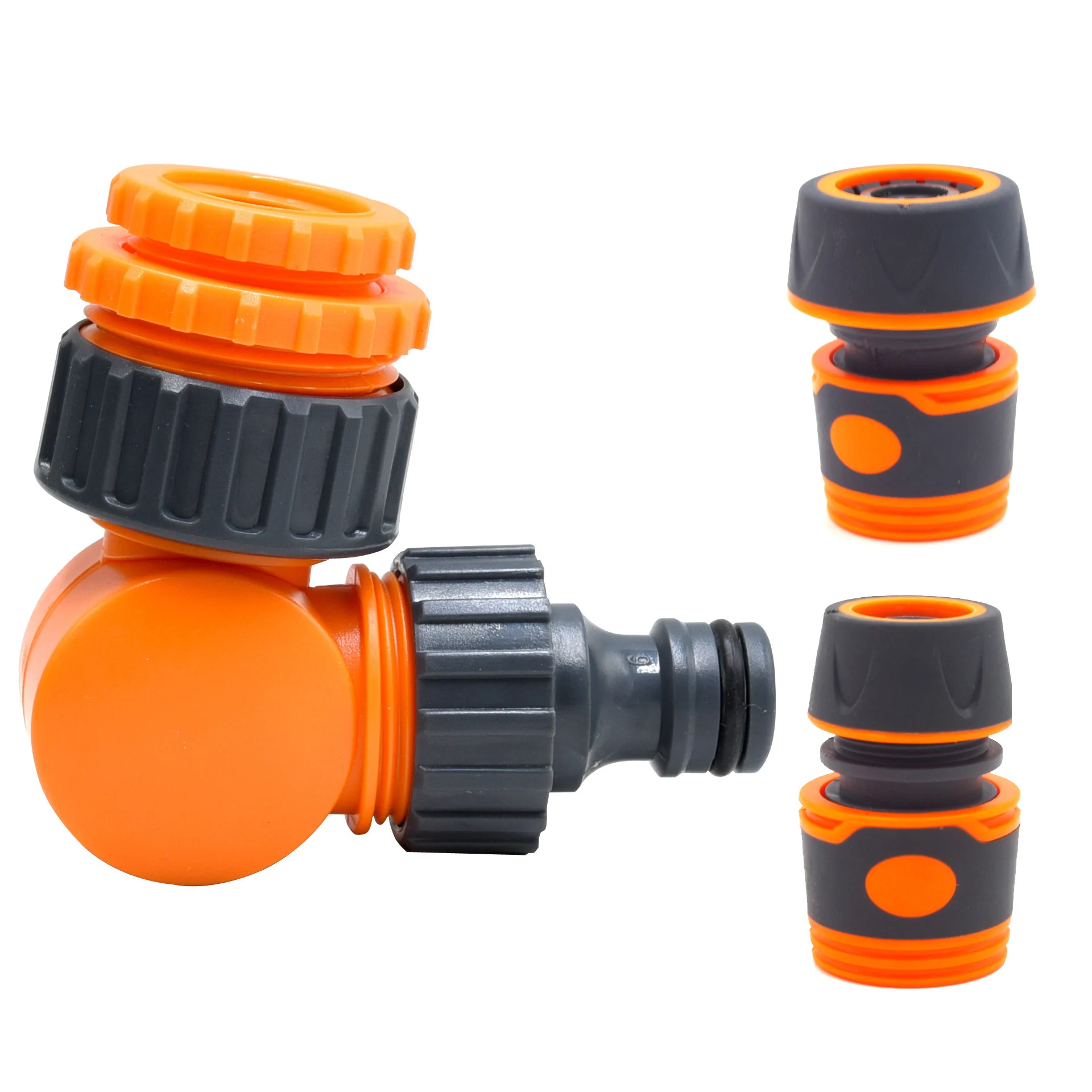 

Universal Tap Adaptor 1/2" 3/4" Faucet Connector Plastic Quick Connect Click-lock for Garden Hose Watering & Irrigation