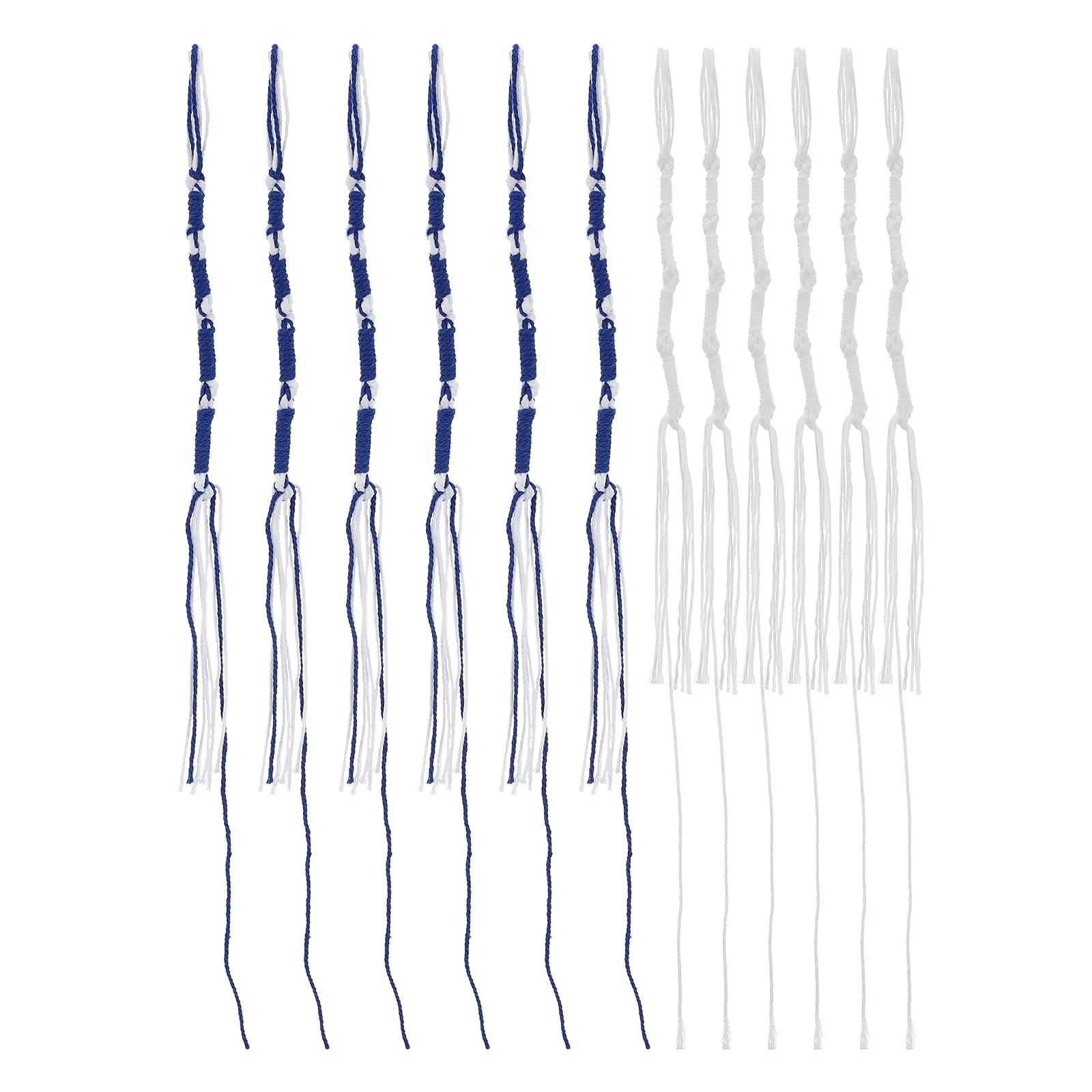 

12pcs Tzitzit Strings Tallit Tassels Prayer Shawl For Jewish Religious Garment Blue White Cotton Fringe Cords For Pants Jeans