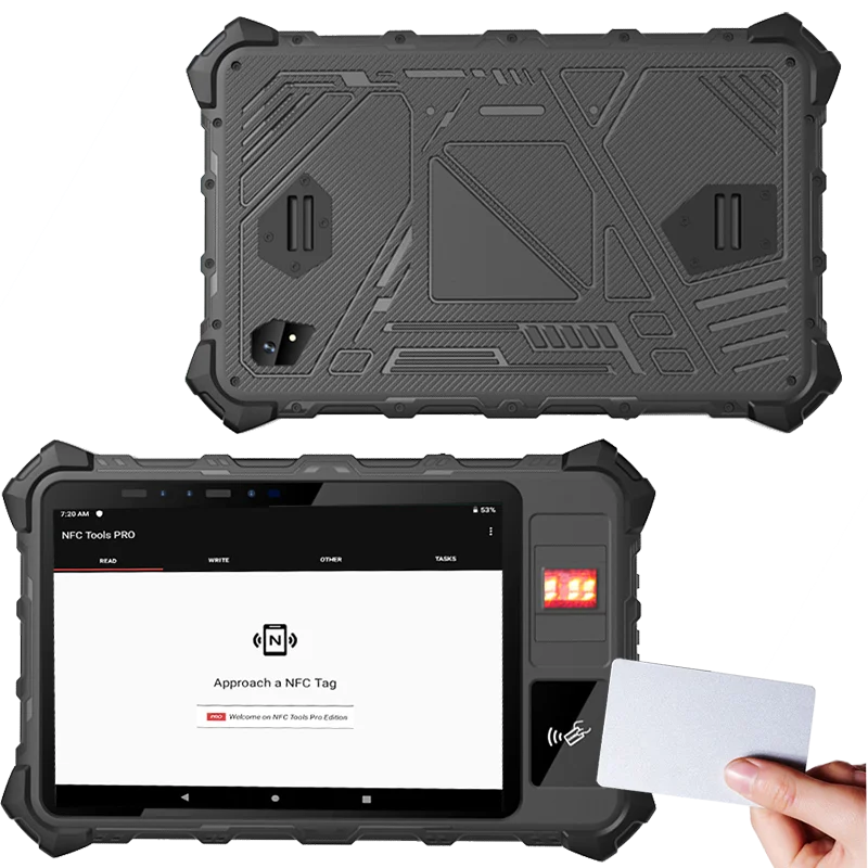 8 Inch Android 11 Rugged Tablet Iris Fingerprint Barcode Scanner Smart RFID NFC Card Reader Secure Face