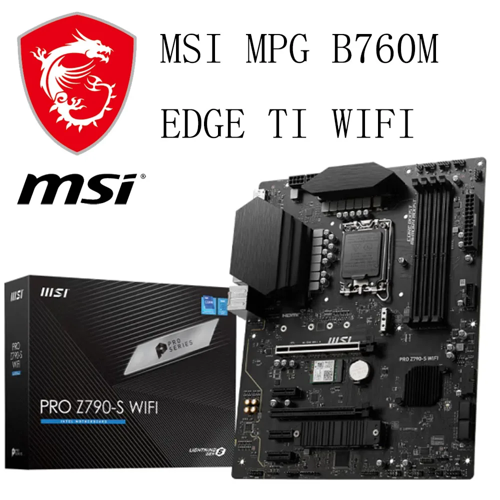 MSI Mainboard PRO Z790 -S WIFI DDR5 Computer Motherboard Support CPU12600KF/13700KF/13600KF (Intel Z790 /LGA 1700)