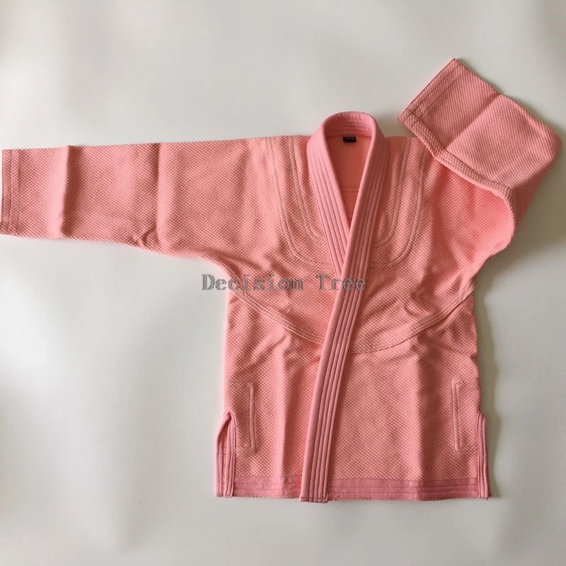 2025 women's brazilian jiu jitsu costume pure cotton pink sweet temperament kungfu training uniform simple taekwondo clothing
