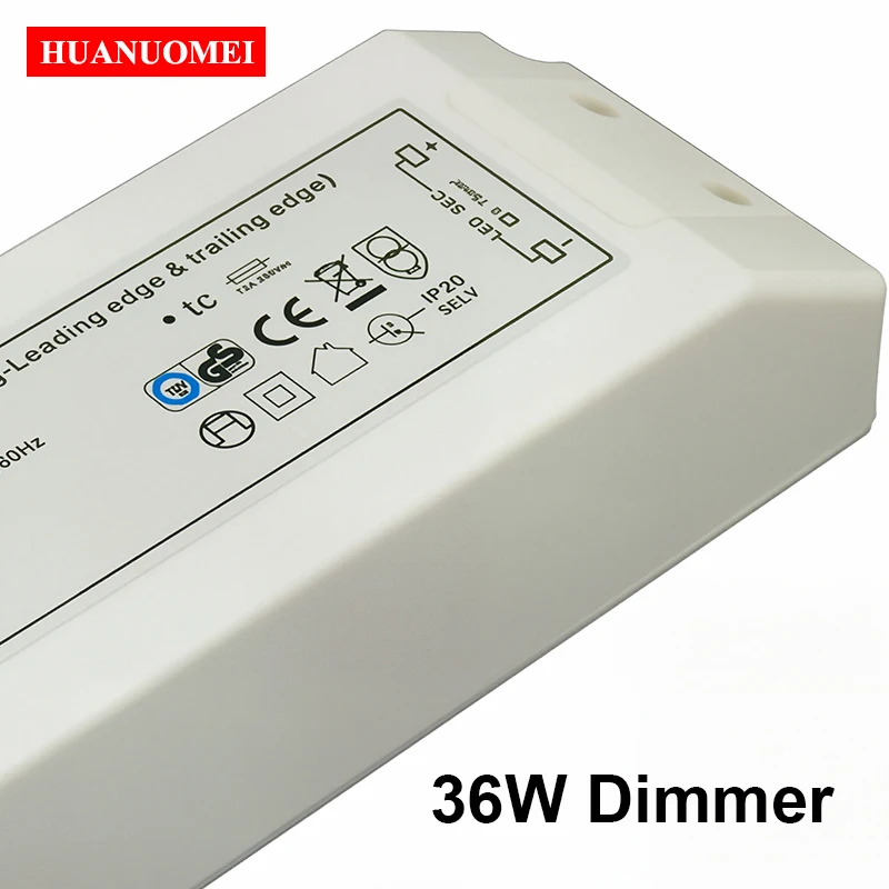 36W Leading Trailing Edge Dimmer Driver Triac AC 220V Input Phase Cut Transformer for Home LED Strip Light 12V/24V/36V