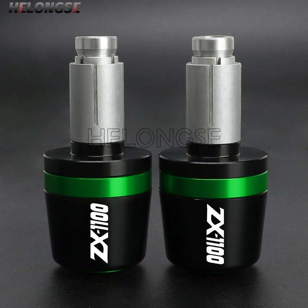 Motorcycle Handlebar Grips Bar Ends Cap 22mm Handle Counterweight Plug For KAWASAKI ZX1100 ZX11 ZX-11 1990 1991 -2001 2002 2003