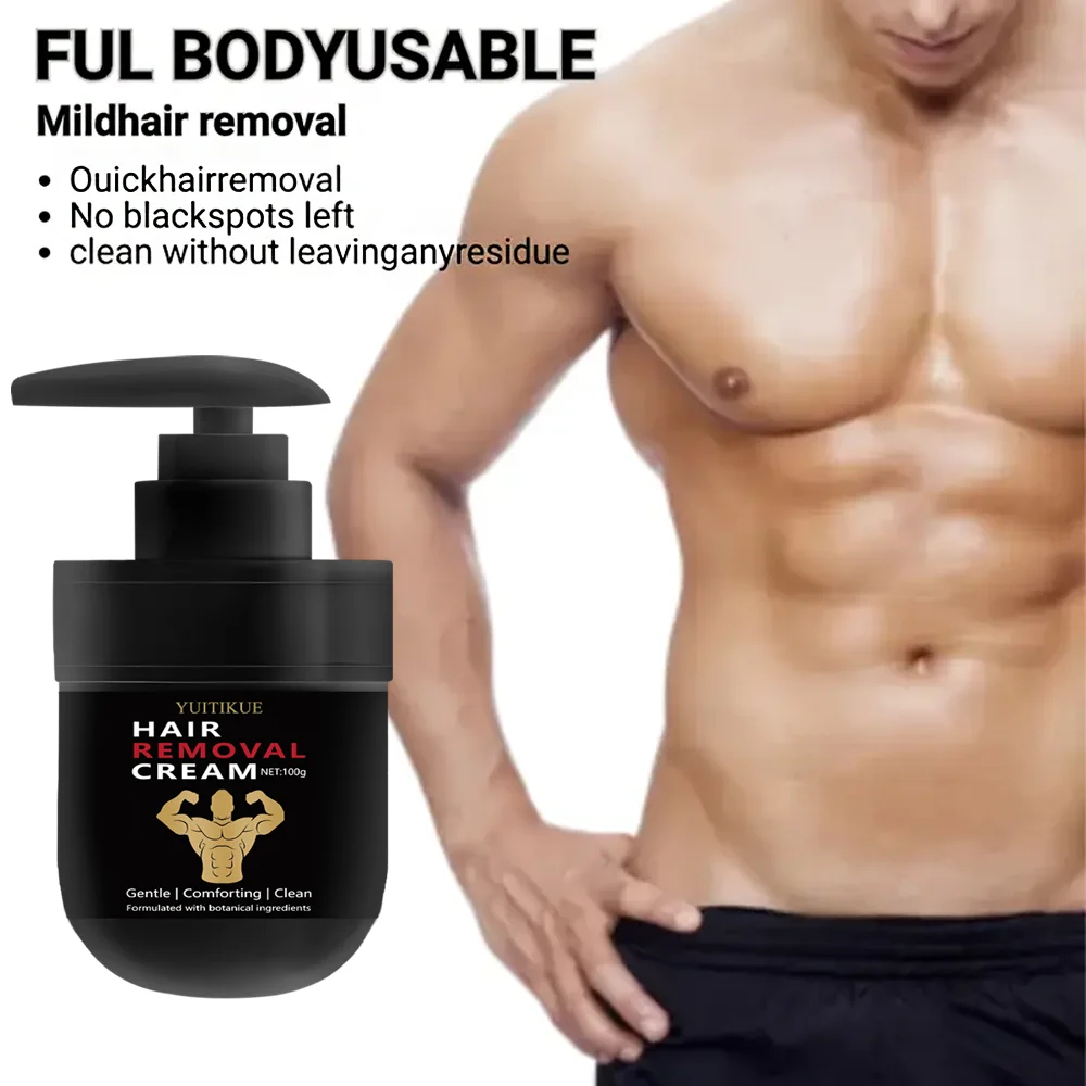 YUITIKUE Men's Hair Removal Cream 100g - Gentlemen's Choice, Full Body Usable, Mild & Quick Formula, No Black Spots image 5