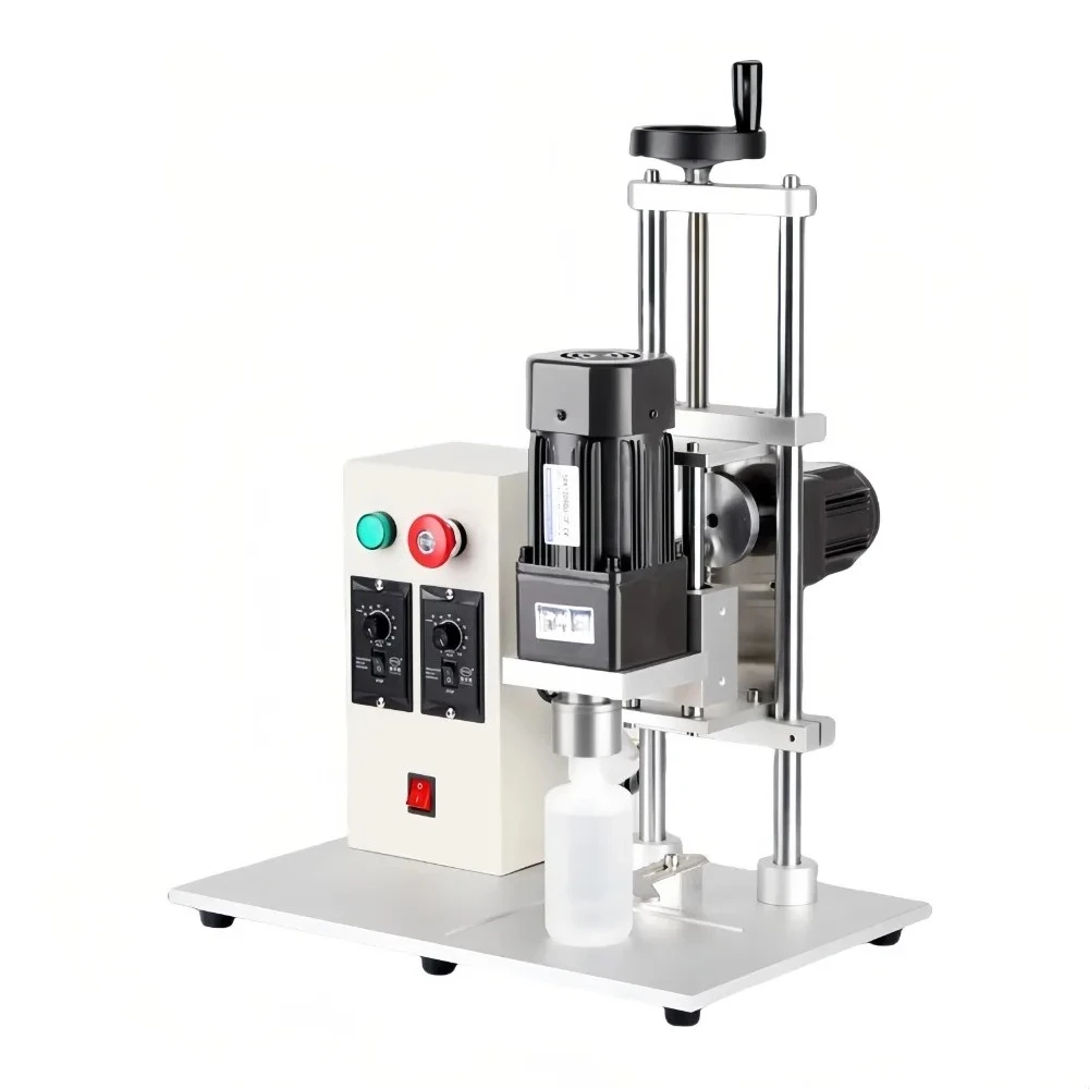 Semi-automatic desktop electric beverage food plastic cover sealing machine/small spiral sealing machine