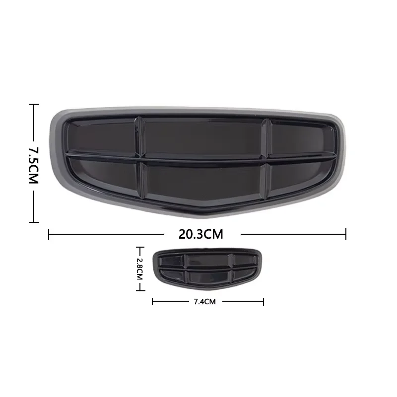 For GEELY Monjaro Manjaro KX11 ABS Logo Sticker Black Badge Emblem Racing Grill Hood Styling Decorative Sticker Car Accessories