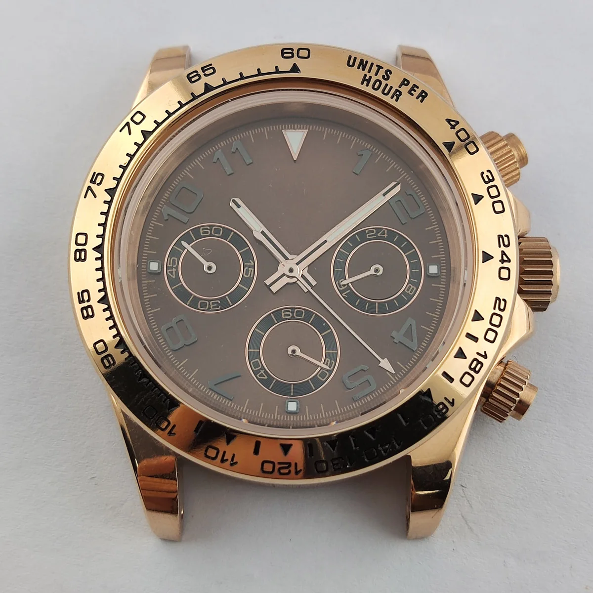 전자 다기능 크로노그래프 시계 케이스, 팬더 다이얼, 일본 쿼츠 시계, vk63 무브먼트, nh36 케이스, 맞춤형 로고, nh35