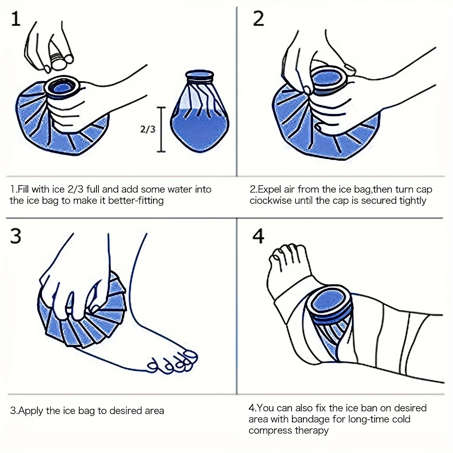 Cooler Bags Reusable Ice Bag Set for Pain Relief 6