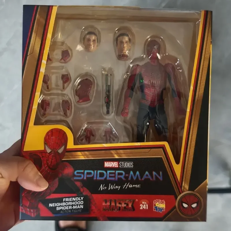 

Replica Edition New Mafex No.241 Spider Man Toby Maguire Heroes Have No Return Friendly Neighborhood Gk Anime Action Figure Toys
