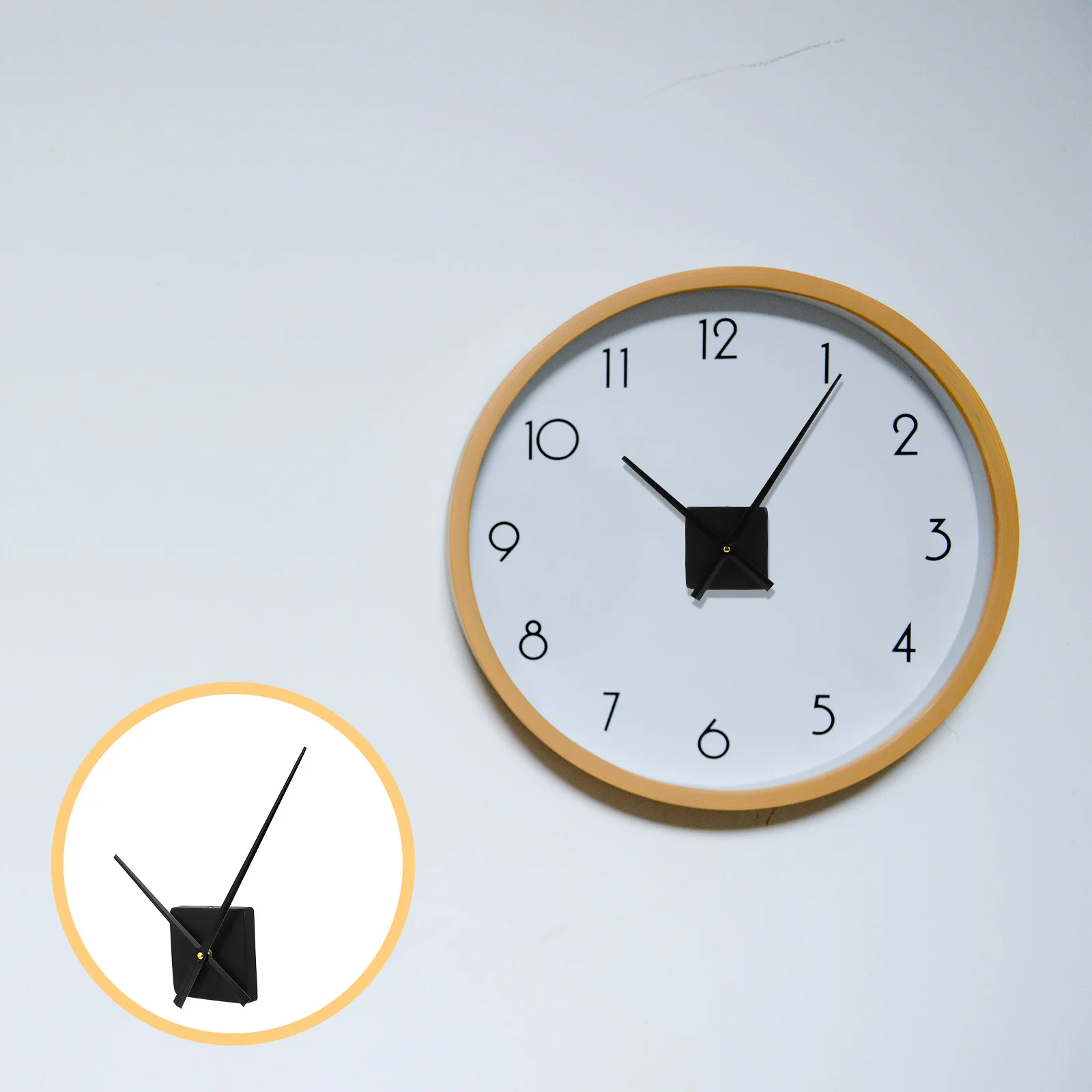 

1 set 1 Set Clock Movement Replacement Metal Plastic Diy Hands For Wall Clock Mechanism Kit Lightweight Classic Style