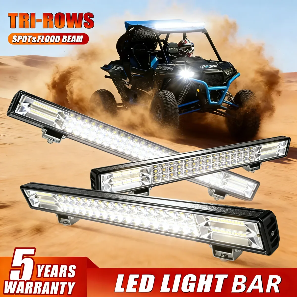 3 Rows LED Light Bar Spot Flood Combo LED Bar Offroad Light for Jeep Truck Tractor SUV ATV 12V 24V LED Work Lamp