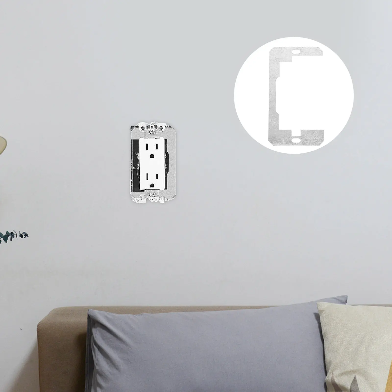 

10Pcs Iron Electrical Outlet Spacers Wall Plate Spacer for Switches Cover Plates Receptacle Leveler Mounting Device
