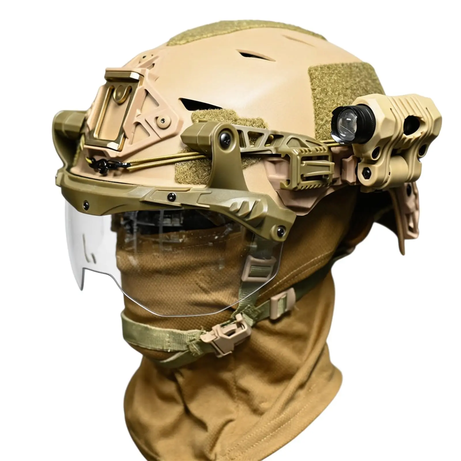 Lightweight Tactical Bump Helmet Flip-up Goggles Side Rails NVG Mount Base Outdoor Protective Gear for Airsoft Paintball Cosplay