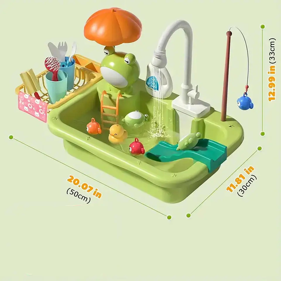 Baby Keuken Speelgoed Plastic Afwas Gootsteen Elektrische Vaatwasser Spelen Fantasiespel Huishoudelijk Werk Vroeg Educatief Speelgoed Voor Kind