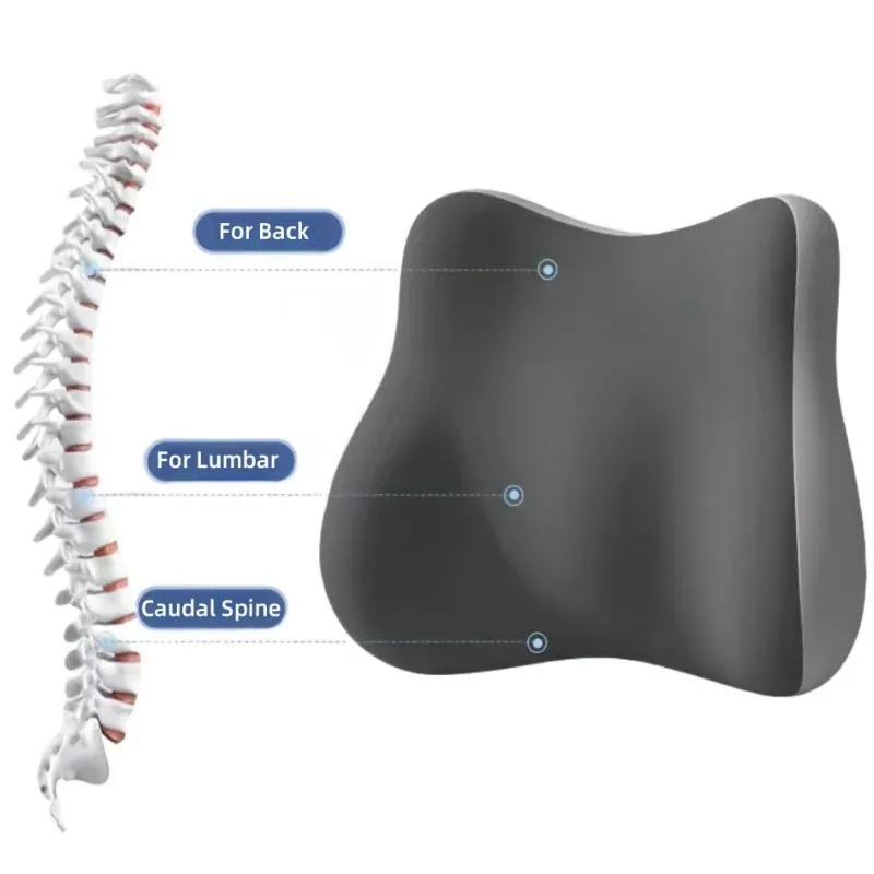Spinal Correction Memory Foam Lumbar Support Pillow Ergonomic Waist Back Cushion for Office Chair Car Seat Back Support