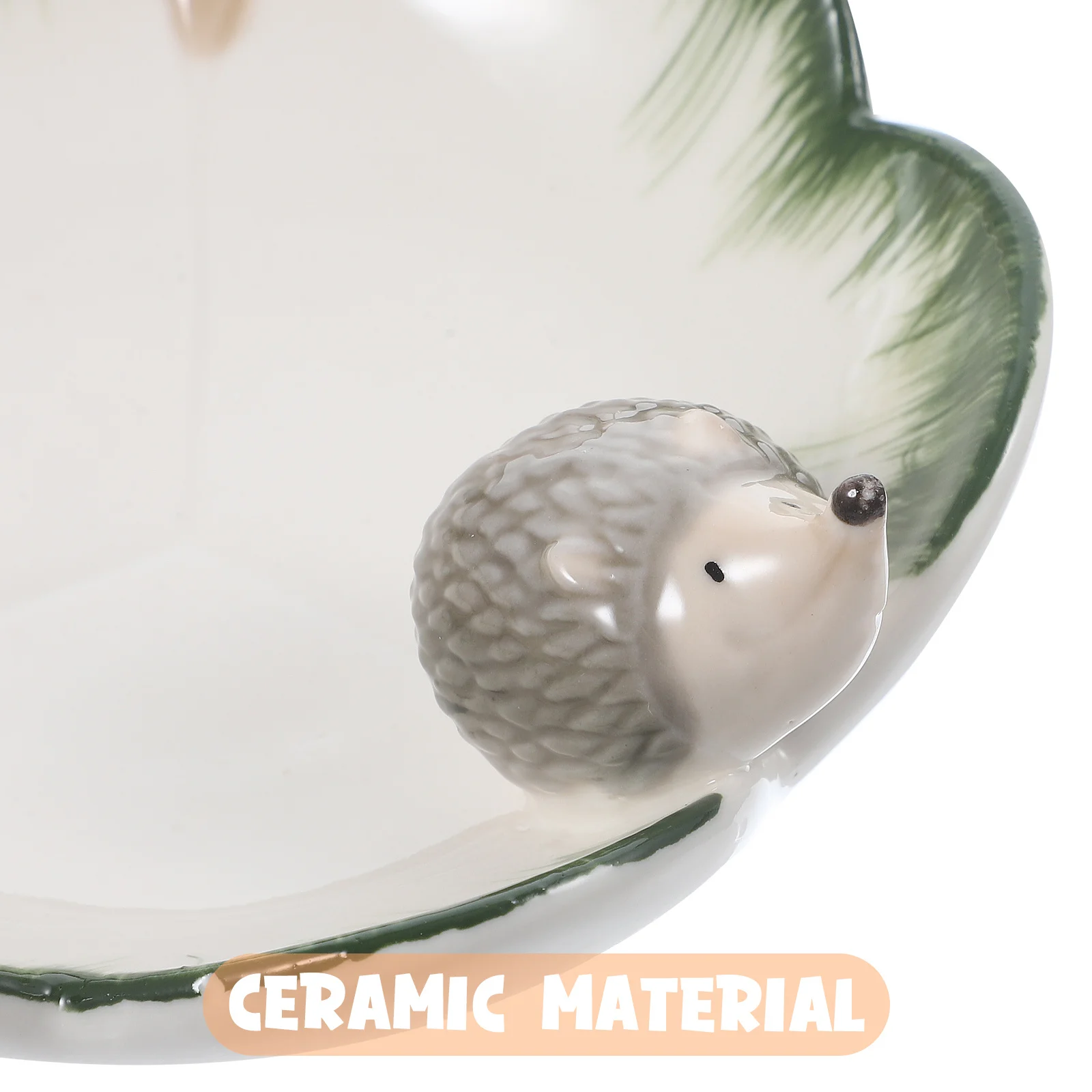 

Desk Decorations Tray Candy Snack Ceramic Jewelry Dish for Office Animal Holder Ceramics