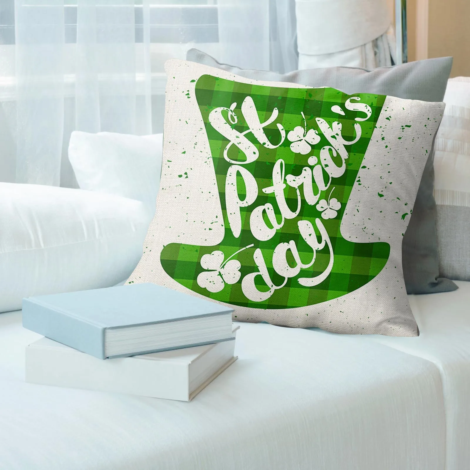 

1PC St. Patrick's Day Printing Pillowcases 18x18 Inch Square Sofa Pillow Case Cushions Living Room Bedroom Sofa Decorations