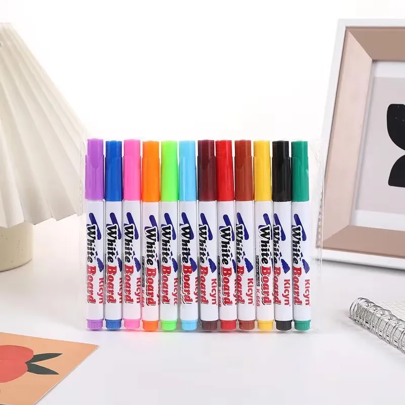 Montessori Magical Water Floating Student Painting Brush  Whiteboard Markers Pen Suspension Kids Educational Painting Pen Toys