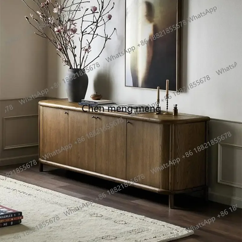 

Solid wood dining side cabinet dining room against the wall storage, storage, small apartment entrance cabinet