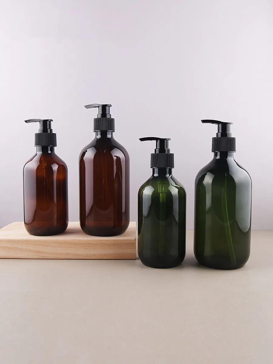 

Bathroom Shampoo Shower Lotion Dispenser Bottle 300ml 500ml Plastic Screw Pump Bottles Refillable Empty Bottle