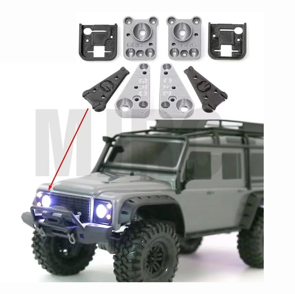 Front And Rear Light Cup Led Lamp Group Light Holder Lamp Shell Bracket For 1/10 Rc Crawler Car Traxxas Trx4 Defender Parts