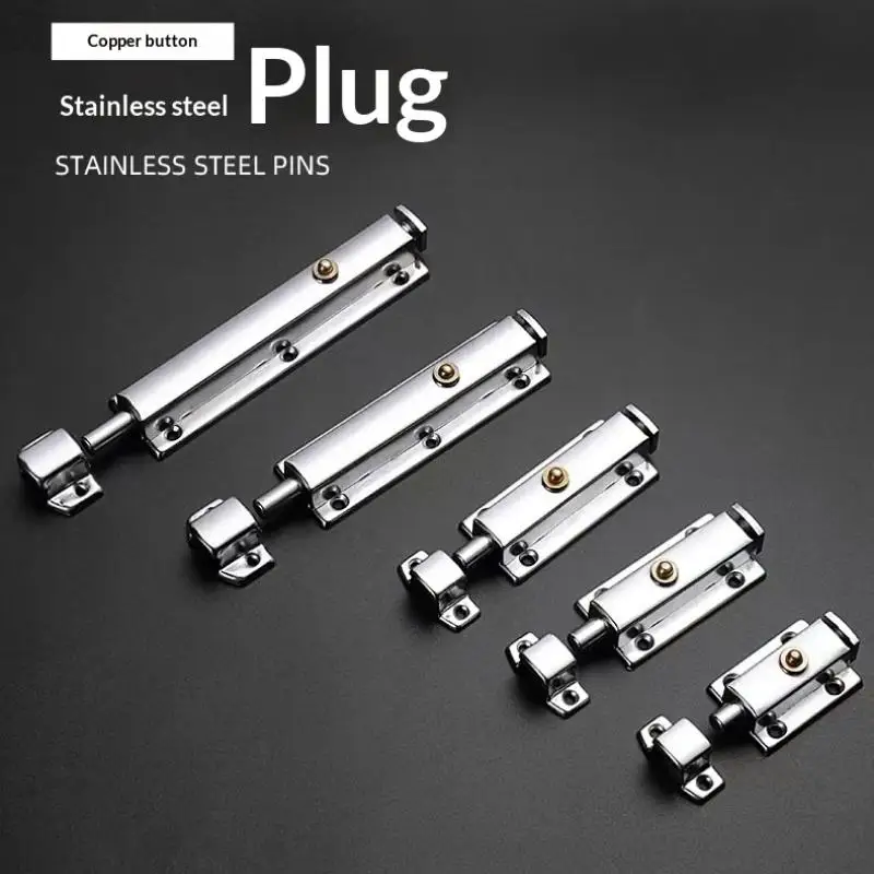 New Stainless Steel Door Lock Self-locking Automatic Spring Door Latch Anti-theft 3Inch Spring Latches Door