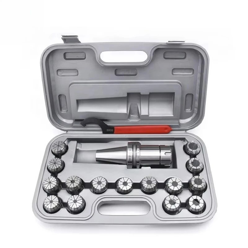 Machine Tools BT40-ER32UM-100L 15PCS 0.008mm ER32 Collets BT40-ER32-15PCS Collet Chuck Sets for CNC