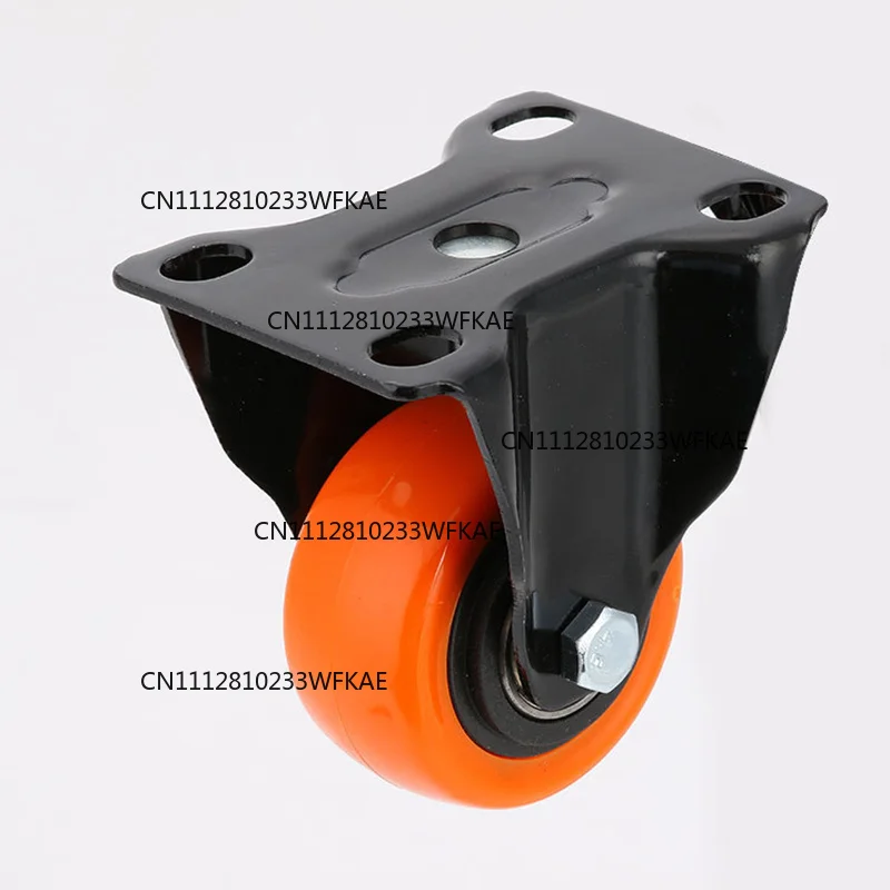 2 Inch Swivel Castor Wheels Heavy Duty 300KG Orange Polyurethane Industrial Casters for Furniture Trolley